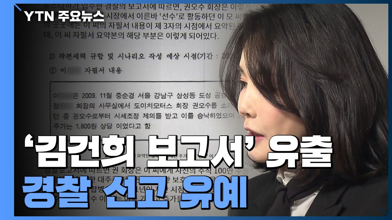 '김건희 보고서' 유출 경찰 선고 유예..."공익 이바지" / YTN