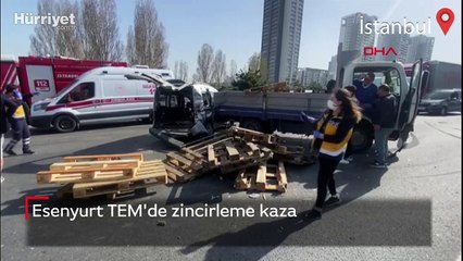 Esenyurt TEM'de zincirleme kaza