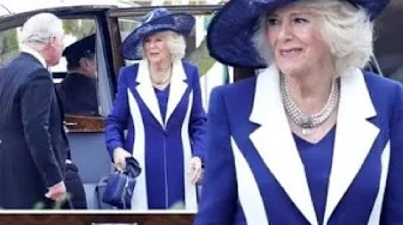 Camilla rayonnante alors que la duchesse et Charles sortent au Royal Maundy Service en l'absence de