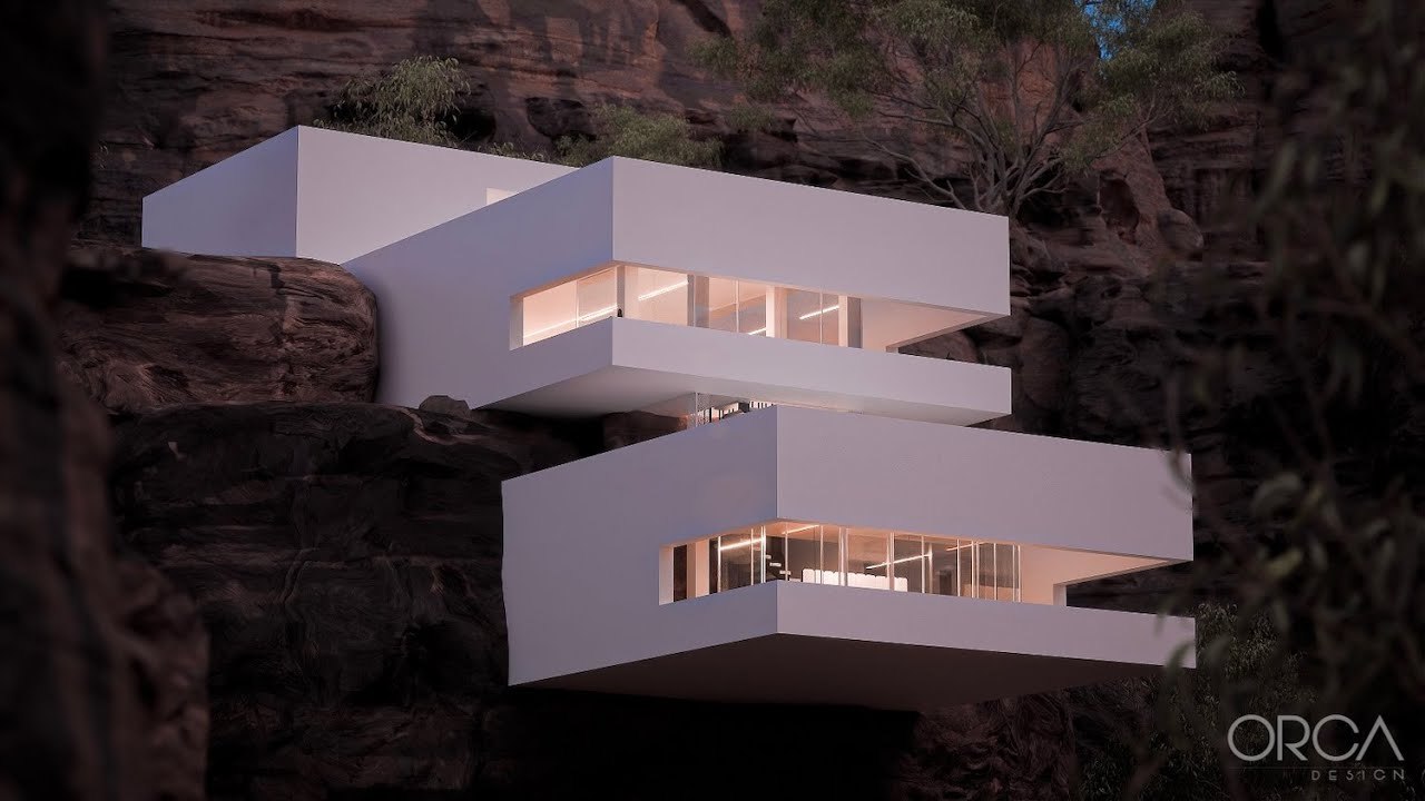 Minimalistic Cliff House Concept in #Australia by Christian Ortega and ORCA Design