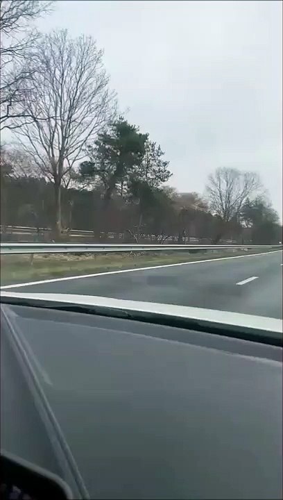 Il se fait doubler par une lamborghini sur l'autoroute mais ça ne va pas durer longtemps