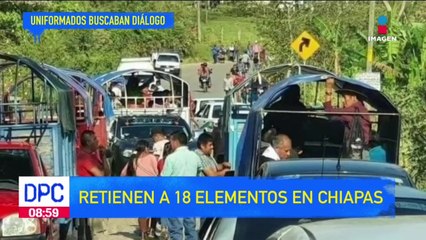 Retienen a al menos 18 elementos de la policía municipal en Ocosingo, Chiapas