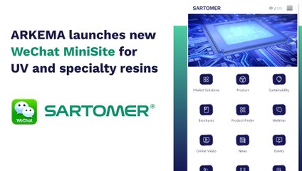 Sartomer WeChat Mini-site launch - EN