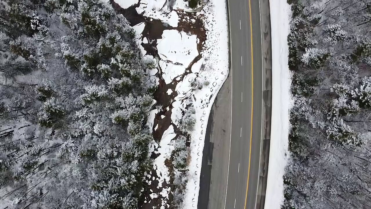 Free Winter Road Video Footage