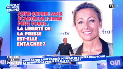 Anne-Sophie Lapix écartée de l'entre deux tours