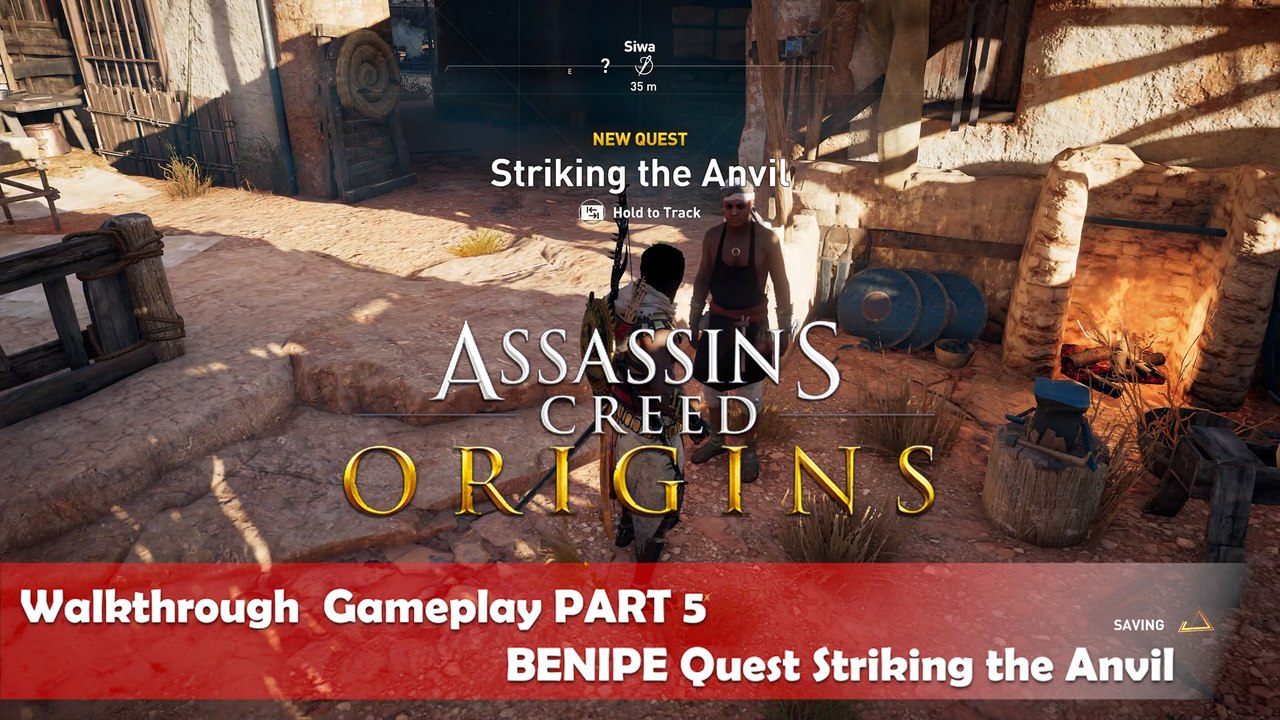ASSASSIN'S CREED ORIGINS Walkthrough  Gameplay PART 5 - BENIPE Quest Striking the Anvil