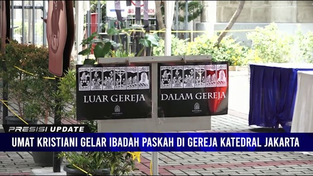 Umat Kristiani Gelar Ibadah Minggu Paskah di Gereja Katedral Jakarta Dengan Kapasitas 75 Persen