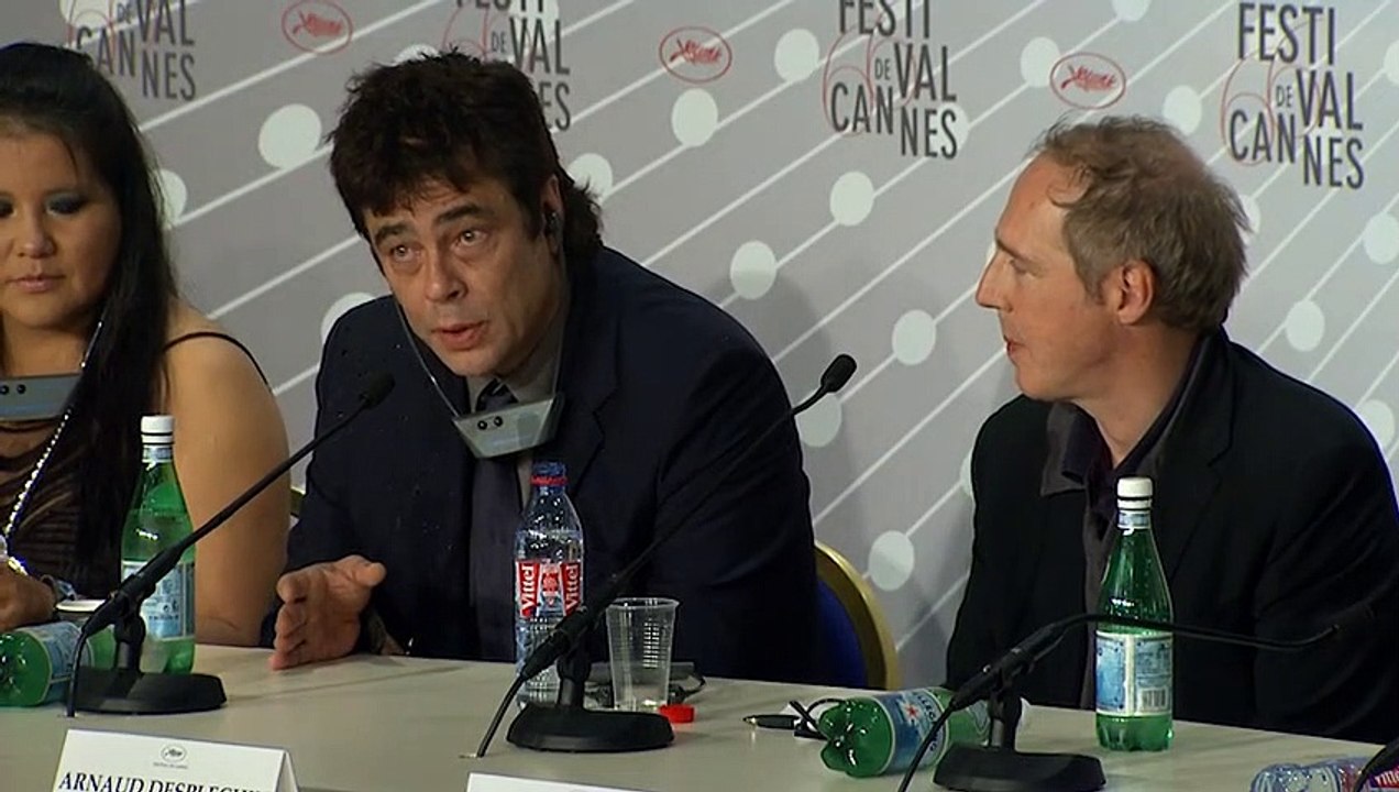 "Jimmy P." : Benicio Del Toro, A. Desplechin et M. Amalric en conférence de presse