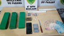 Equipes da Rocam detém indivíduo por suspeita de tráfico de drogas