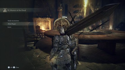 Elden Ring NG + - Roundtable Hold: "D" Hunter of the Dead Side Quest: About Rogier "You See Him Now, He's Half Dead" Dialogue PS5 Gameplay Sequence