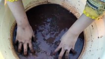 Crunchy Red Dirt Sand Cement Water Crumble Pouring Cr: Sansali ASMR❤