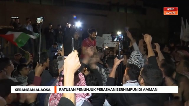 Serangan Al Aqsa | Ratusan penunjuk perasaan berhimpun di Amman