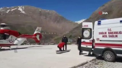 Son dakika sağlık: Kalp hastası vatandaş ambulans helikopterle hastaneye kaldırıldı