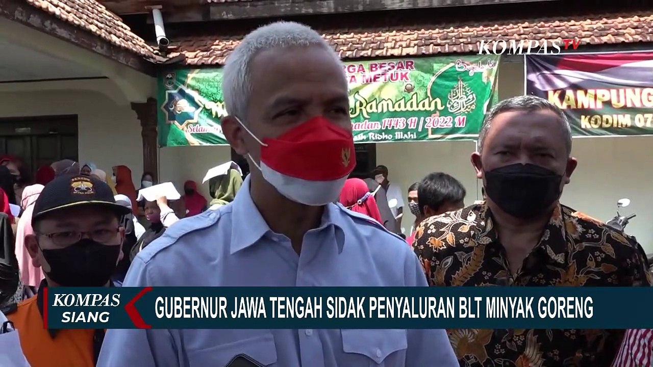 Ingin Lihat Proses Distribusi, Ganjar Pranowo Tinjau Pembagian BLT Minyak Goreng di Boyolali