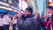 Perdana! Sholat Terawih di Time Square New York Amerika