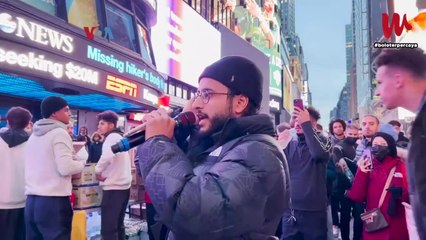 Perdana! Sholat Terawih di Time Square New York Amerika