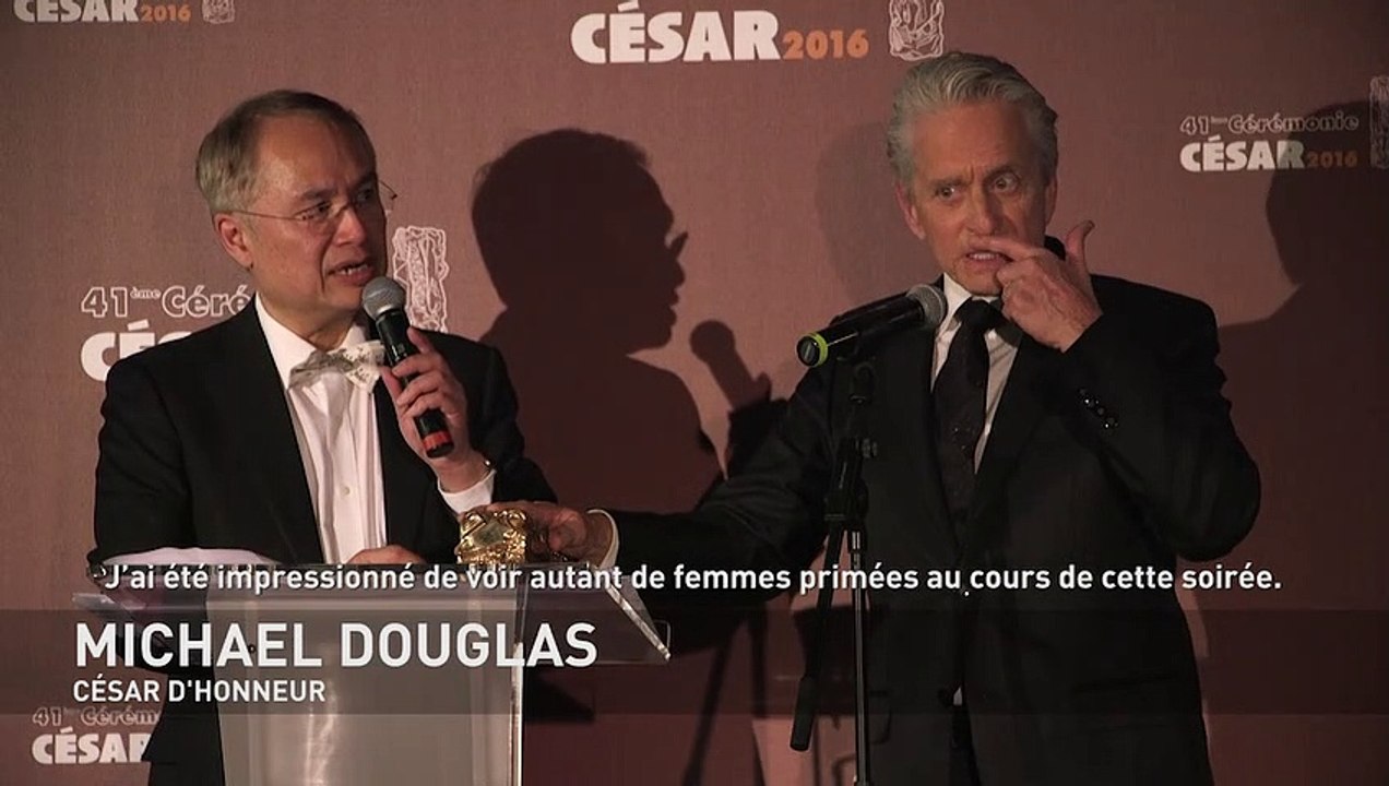 Michael Douglas salue la diversité aux César