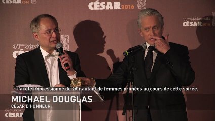 Michael Douglas salue la diversité aux César