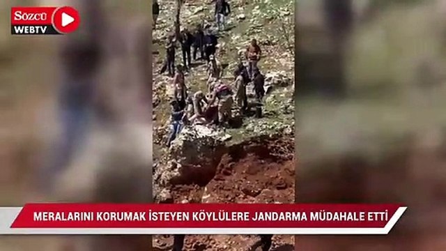 Meralarını korumak isteyen köylülere, Jandarma müdahale etti