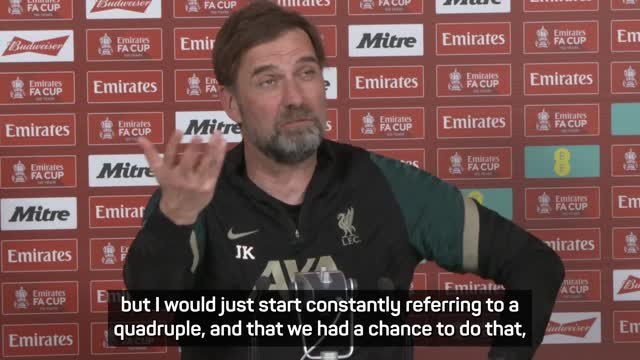Klopp insists talk of Liverpool quadruple is crazy