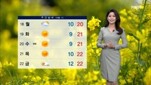 [종합뉴스 날씨] 주말, 완연한 봄… 큰 일교차 주의