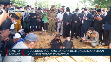 Gubernur Pertama Babel Dimakamkan di Taman Makam Pahlawan