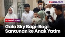 Syukuran Rumah Baru, Gala Sky Andriansyah Bagi-Bagi Santunan ke Anak Yatim