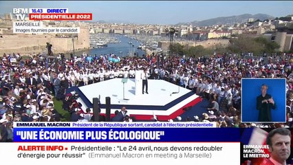 Meeting d'Emmanuel Macron à Marseille: "Nous formerons 400.000 personnes en plus aux métiers de la transition écologique"