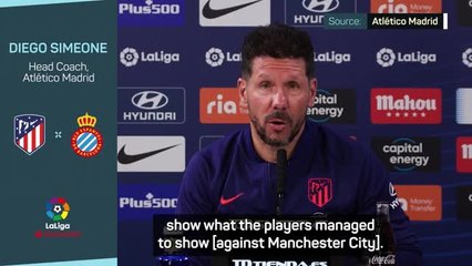 Download Video: Simeone focused on positives from City defeat