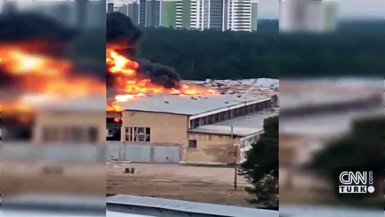 Kiev'de askeri tesis füzeyle vuruldu