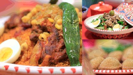 Couscous tunisien à l'agneau, Brik Danouni, Salade verte - Koujientna Haka EP 14