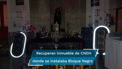 Altares a la Santa Muerte y cascos de policías, lo encontrado en casa de CNDH