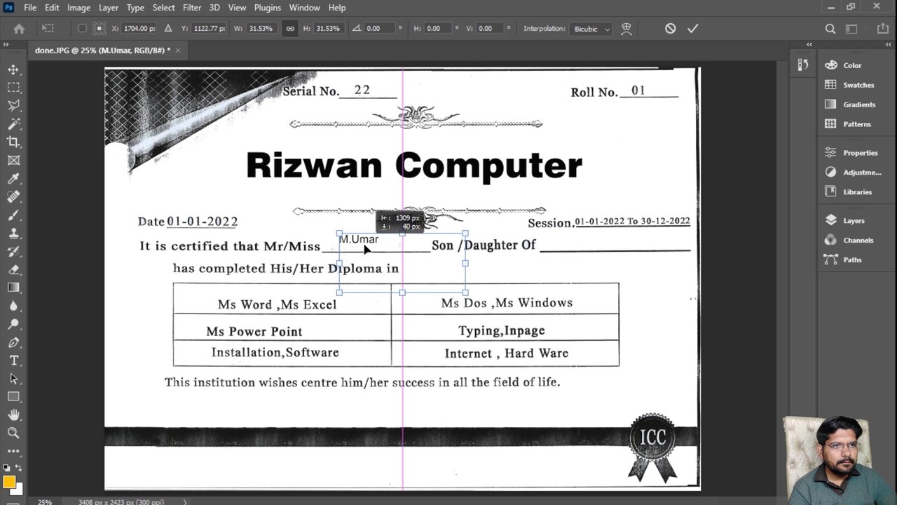 how to edit documents in adobe photoshop l how to edit a scanned document in photoshop
