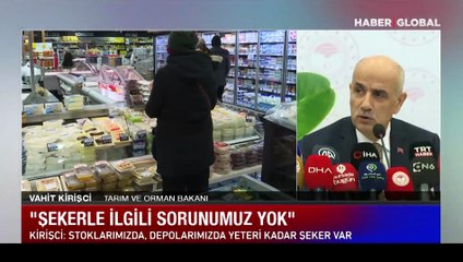 Bakan Kirişci'den ayçiçek yağı ve şeker açıklaması: Stoklarımız yeterli herhangi bir sorunumuz yok