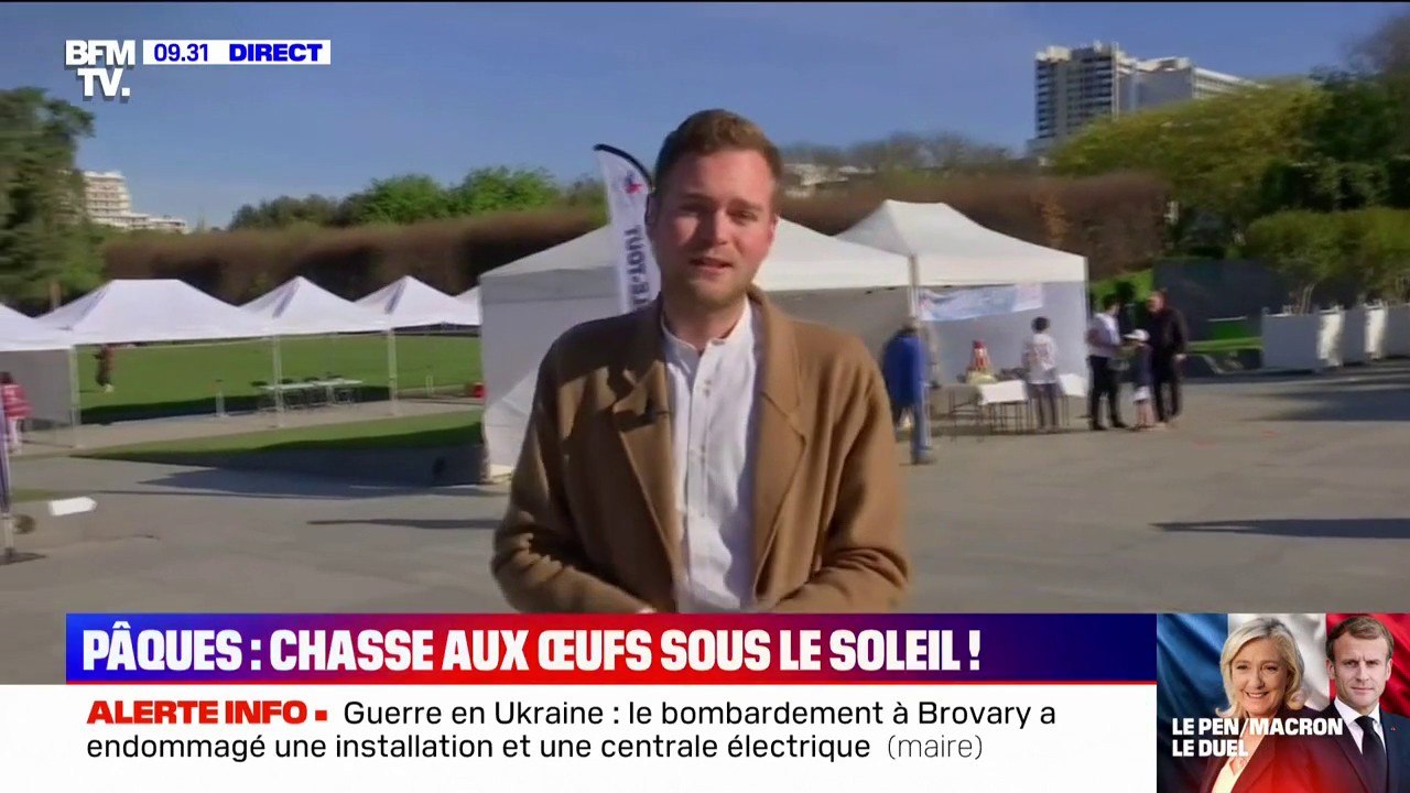 Pâques: une chasse aux œufs organisée par le Secours populaire à Paris