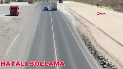 GAZİANTEP'TE HATALI SÜRÜCÜLER, DRONLA TESPİT EDİLDİ