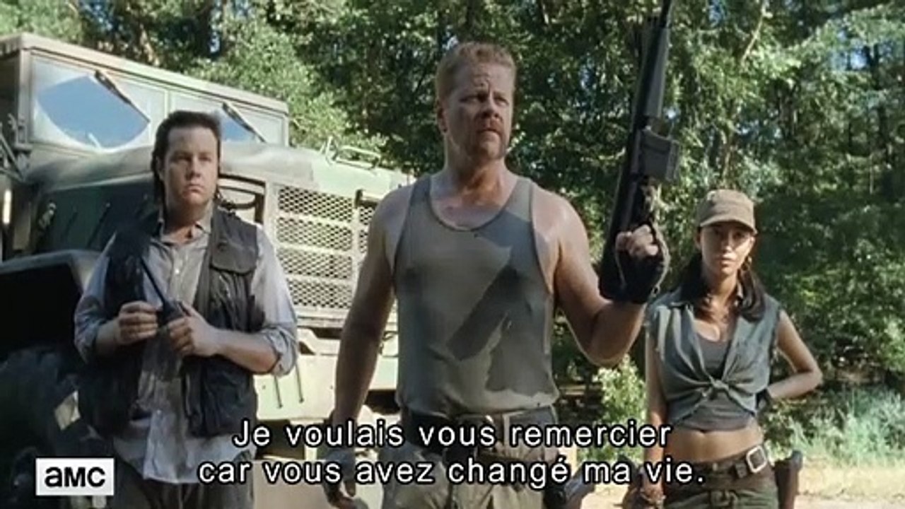 Abraham sur le plateau de The Walking Dead SPOILERS