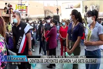 Semana Santa: decenas de personas hicieron fila para ingresar a Catedral de Lima