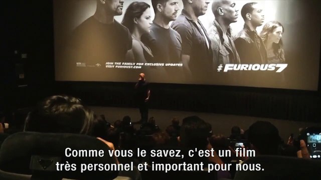 Vin Diesel rend hommage à Paul Walker avant la projection de Fast & Furious 7
