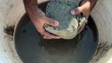 Earthy Sand Cement Water Crumble Paste Play Messy Cr: ASMR Chunks✨