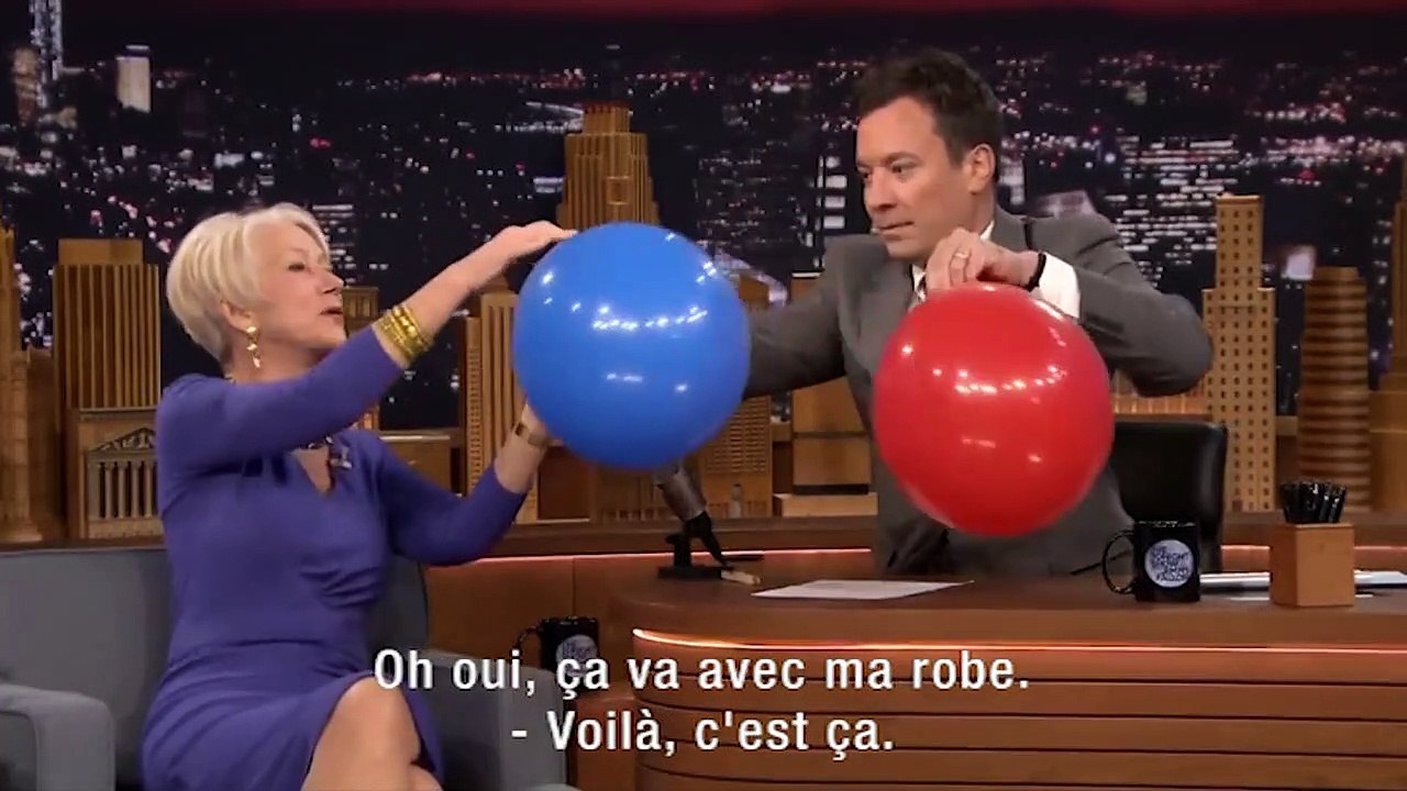 Helen Mirren prend de l'hélium chez Jimmy Fallon