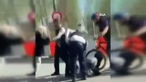 Fransız polisinden kadınlara karşıdan karşıya geçtiniz dayağı