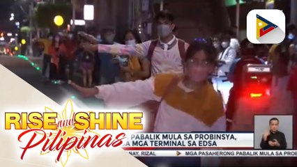 Mga pasaherong pabalik mula sa probinsiya, dumagsa sa mga terminal sa EDSA