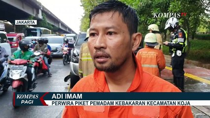Mobil Terbakar di Jalan Yos Sudarso, Lalu Lintas Menuju Cempaka Putih Sempat Macet