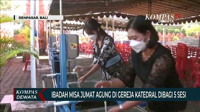 Misa Jumat Agung Di Gereja Katedral Denpasar Digelar Dengan ProkesKetat