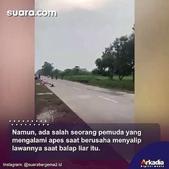 Apes Banget! Pemuda Balapan Liar, Endingnya Malah Kecebur Sungai