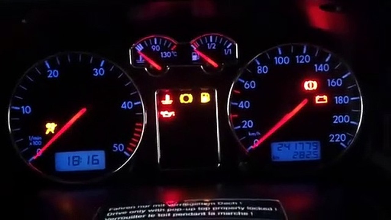 Oil pressure lamp after Ceratec