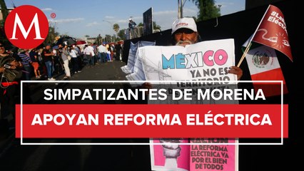 Protesta en apoyo a la reforma eléctrica cumple nueve horas al exterior de San Lázaro