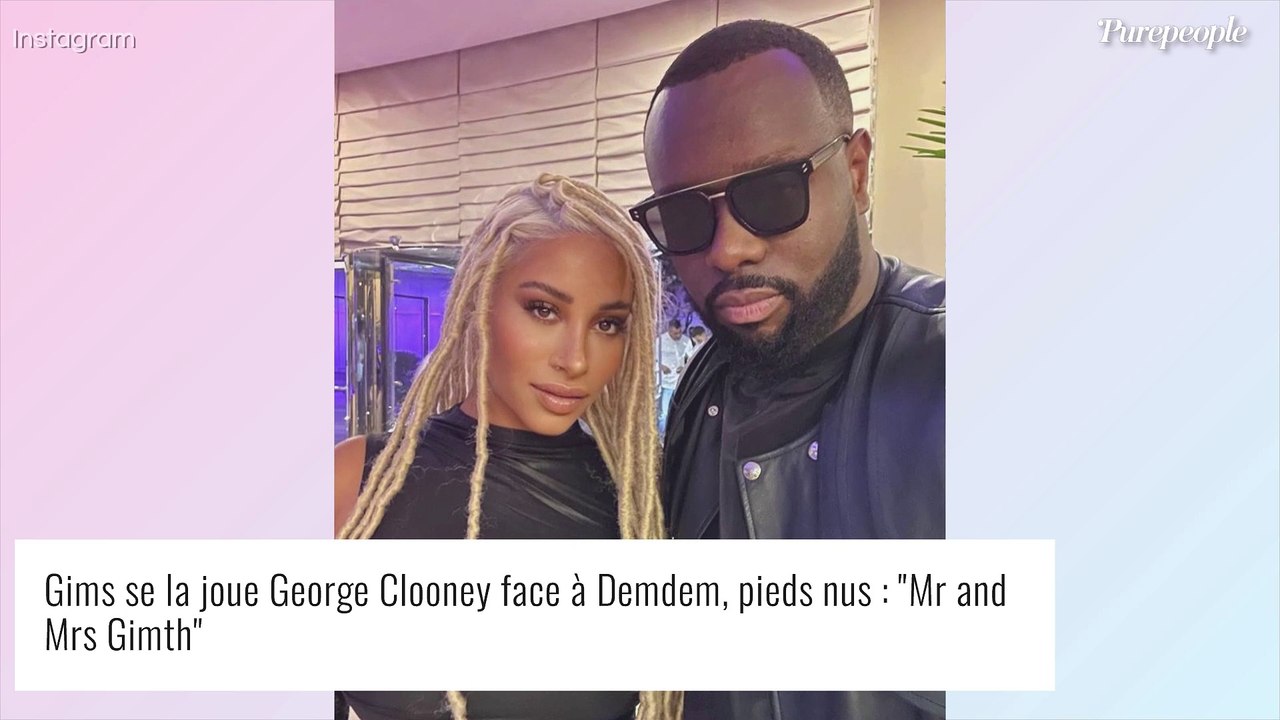 Gims se la joue George Clooney face à Demdem, pieds nus en robe courte : "Mr and Mrs Gimth"