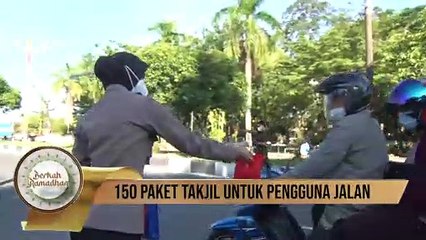 Indahnya Berbagi, Rumkit Bhayangkara Palangka Raya Bagi 150 Takjil Untuk Masyarakat